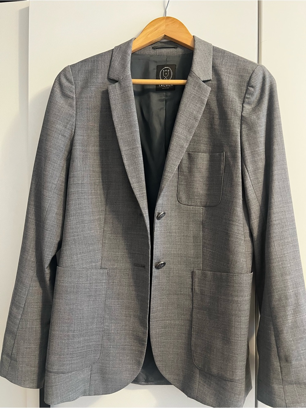 Talula Gray womens Blazer - Modern Two-Button Sport Coat